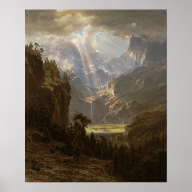 Póster Bierstadt - The Rocky Mountains Lander's Peak 1863 (Frente)