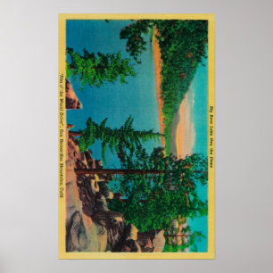 Póster Big Bear Lake View on Rim o' The World Drive