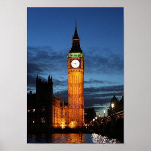Póster Big Ben de noche