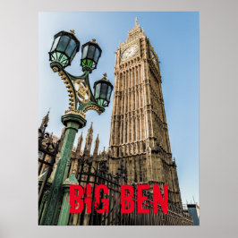 Póster Big Ben en el regalo de Westminster Londres