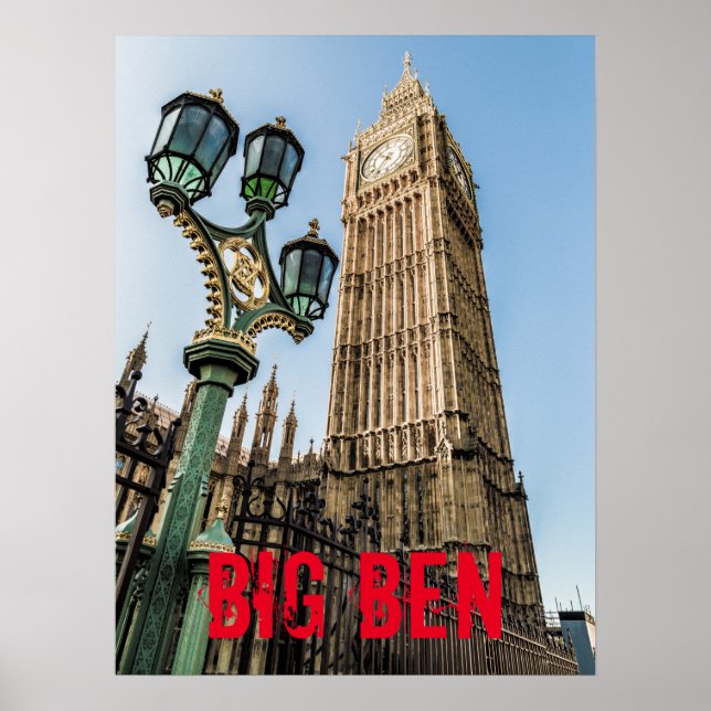 Póster Big Ben en el regalo de Westminster Londres (Frente)