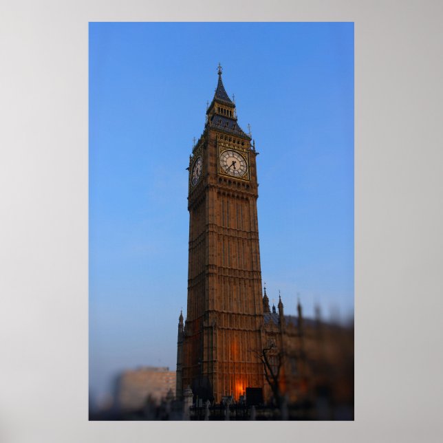 Póster Big Ben en Sunset - Poster de Londres (Frente)