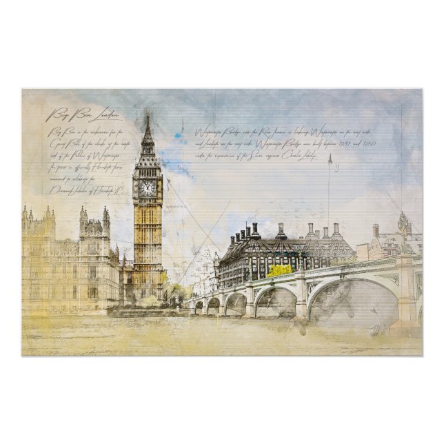 Póster Big Ben London (Anverso)