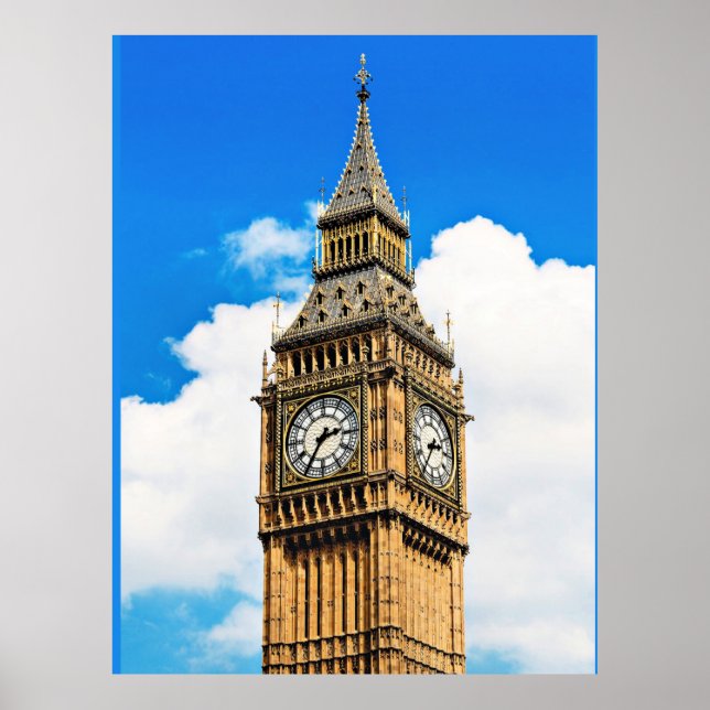 Póster Big Ben, Londres, fotografía escénica (Frente)