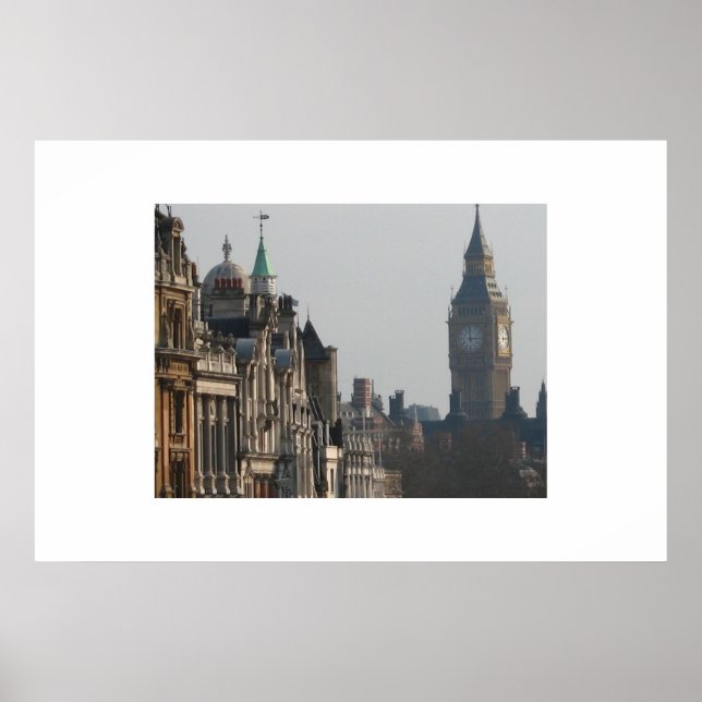 Póster Big Ben mira fijamente por el horizonte (Frente)