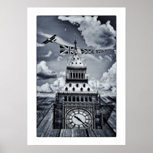 Póster Big Ben - Surreal London Art/Inglaterra