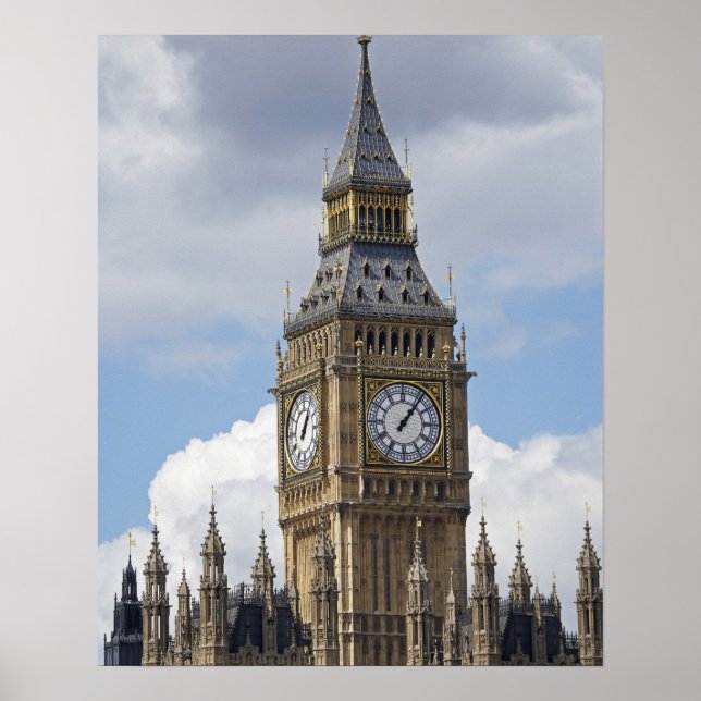 Póster Big Ben y las cámaras del Parlamento, Londres, (Frente)