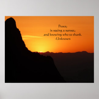 Póster Big Bend Sunset-with Quote