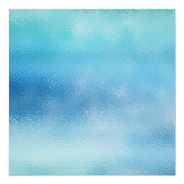 Póster Big Blue Sky Ocean Resumen de Ombre Contemporáneo (Anverso)