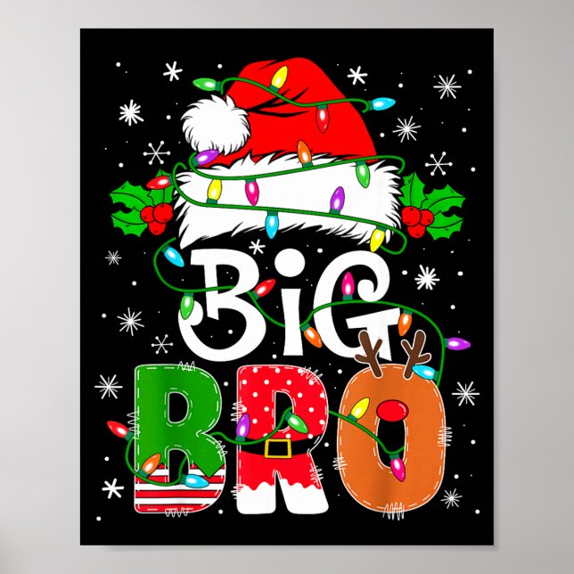 Póster Big Bro Santa New Sibling Brother Announcement Xma (Frente)
