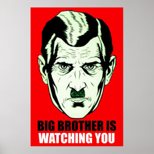 Póster BIG BROTHER GEORGE ORWELL Diecinueve Ochenta Y Cua