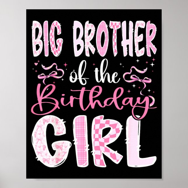 Póster Big Brother Of The Birthday Girl Nk Coquette Bow F (Frente)