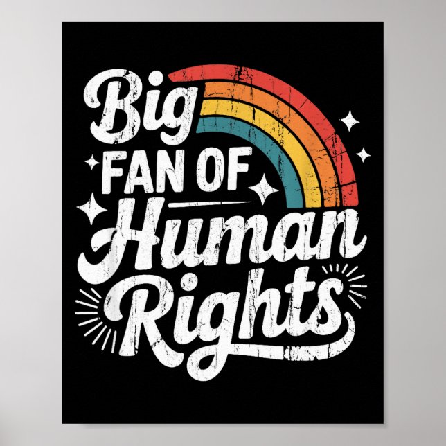 Póster Big Fan Of Human Rights, Social Justice, Equality  (Frente)
