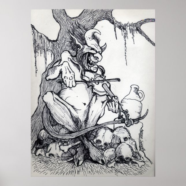 PÓSTER "BIG FAT DEVIL FIDDLIN" (Frente)