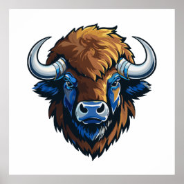 Póster big horned bison