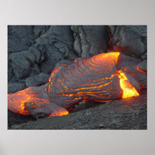 Póster Big Island Lava Flow Hawaii