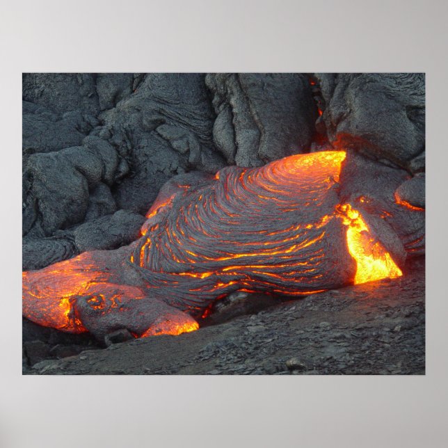 Póster Big Island Lava Flow Hawaii (Frente)