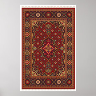 Póster Big Lebowski Pixel Rug