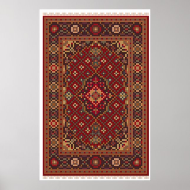 Póster Big Lebowski Pixel Rug (Frente)