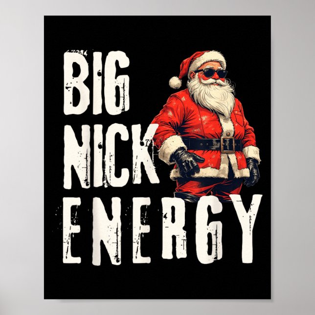 Póster Big Nick Energy Funny Santa Christmas  (Frente)