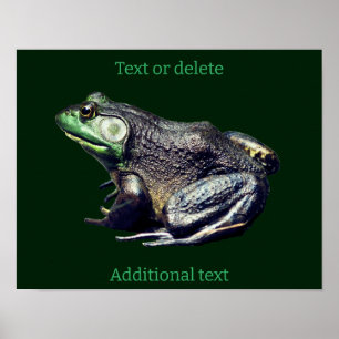 Póster Big Old Bullfrog Nature Añadir tu texto