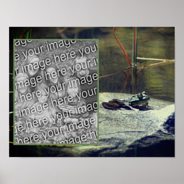 Póster Big Old Bullfrog Pond Add Your Photo (Frente)