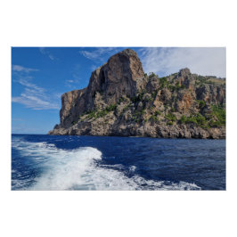 Póster Big rock in the sea