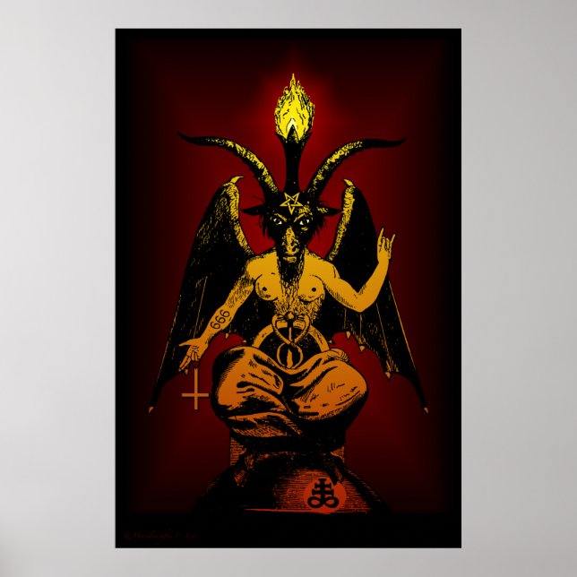 Póster BIG Satanic Goat 24x36 Wall Art Poster (Frente)