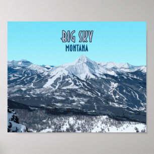 Póster Big Sky Montana Vintage