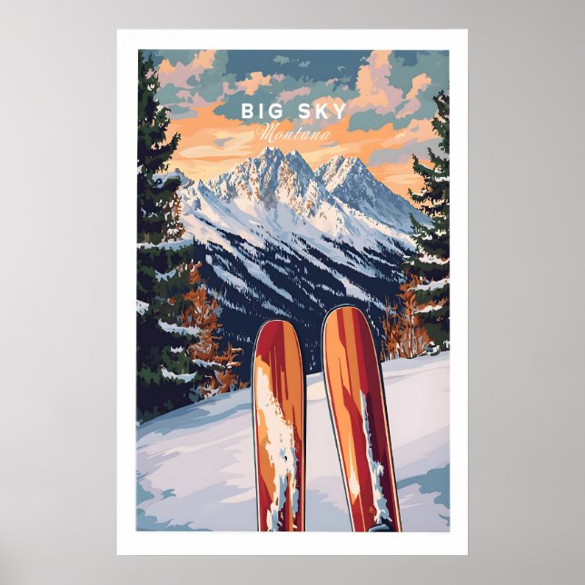 Póster Big Sky Wall Art Ski Print 1 (Frente)