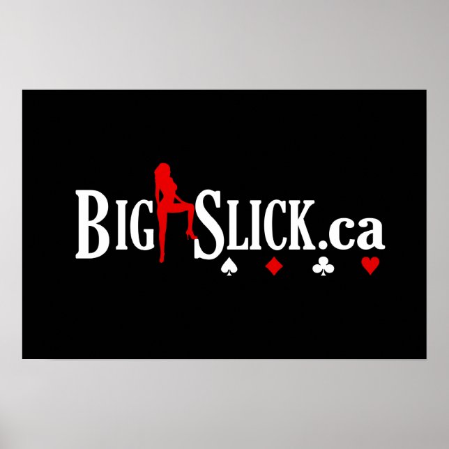 Póster Big Slick Poker Logo - Black (Frente)