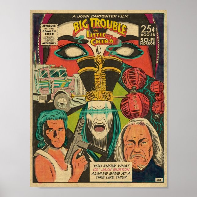 Póster Big Trouble In Little China Movie (Frente)