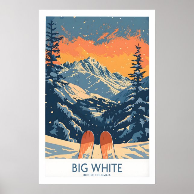 Póster Big White Ski Print - British Columbi 1 (Frente)