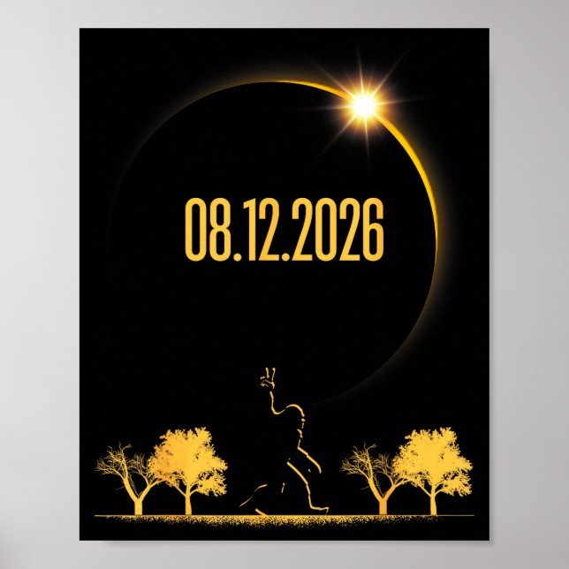 Póster Bigfoot 08.12.26 Eclipse Total de Sol 2026  (Frente)