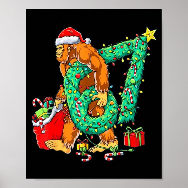 Póster Bigfoot 67 Meme Christmas Tree 67 Baseball Lifesty (Frente)