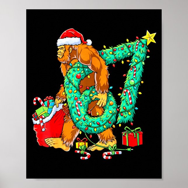 Póster Bigfoot 67 Meme Christmas Tree 67 Baseball Lifesty (Frente)