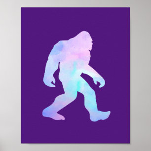 Póster Bigfoot acuarela      
