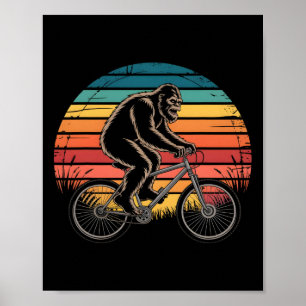 Póster Bigfoot Bicicleta De Montaña Divertida Mtb En Bici