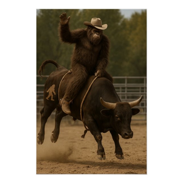Poster Bigfoot de equitación (Anverso)