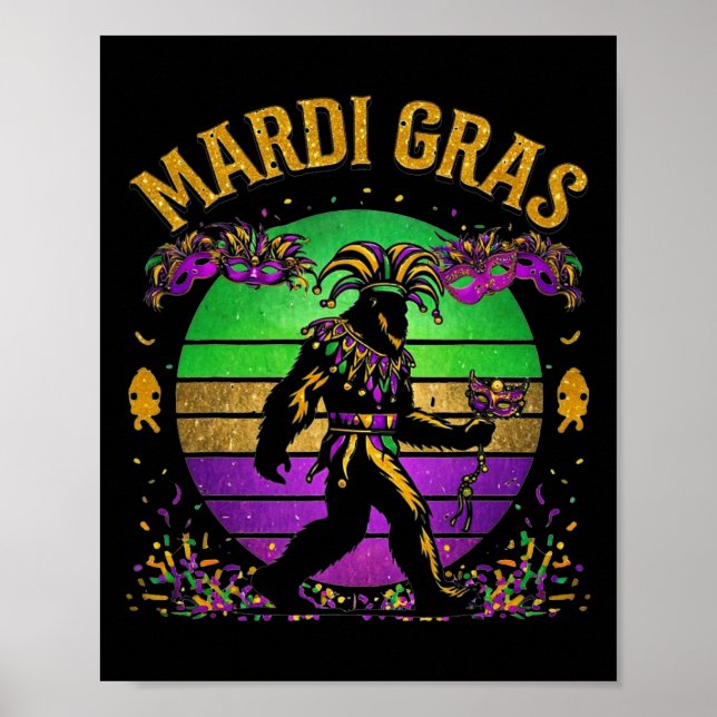Póster Bigfoot de Mardi Gras (Frente)