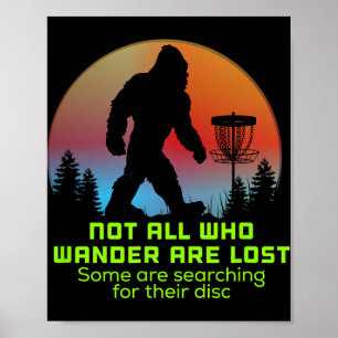 Póster Bigfoot Disc Golf Sasquatch Chain Tosser Divertido