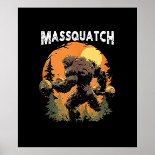 Póster Bigfoot Massquatch Divertido