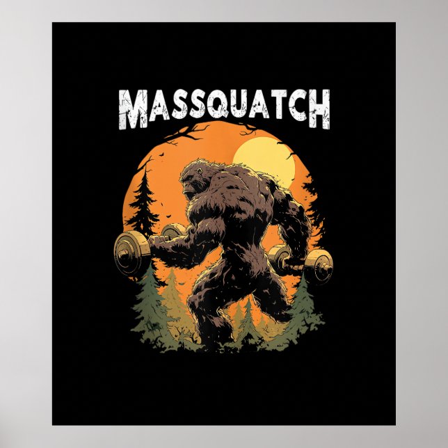 Póster Bigfoot Massquatch Divertido  (Frente)