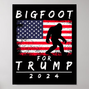 Póster Bigfoot para Trump - Vota Trump Divertido Sasquatc
