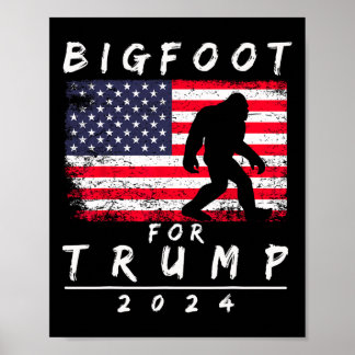 Póster Bigfoot para Trump - Vota Trump Divertido Sasquatc