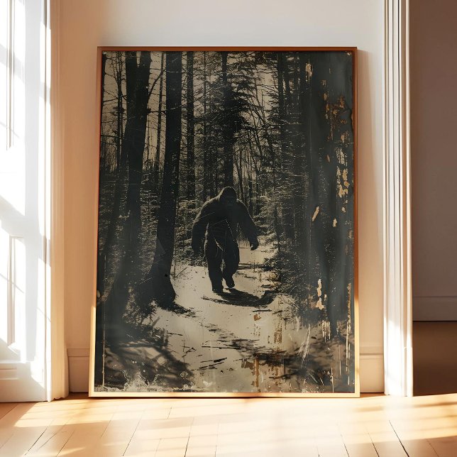 Póster Bigfoot Poster Art Print, Scary Wall Art Painting  (Subido por el creador)