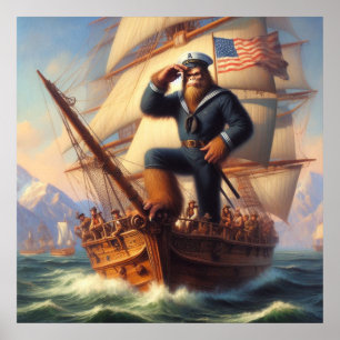 Póster Bigfoot Sailor