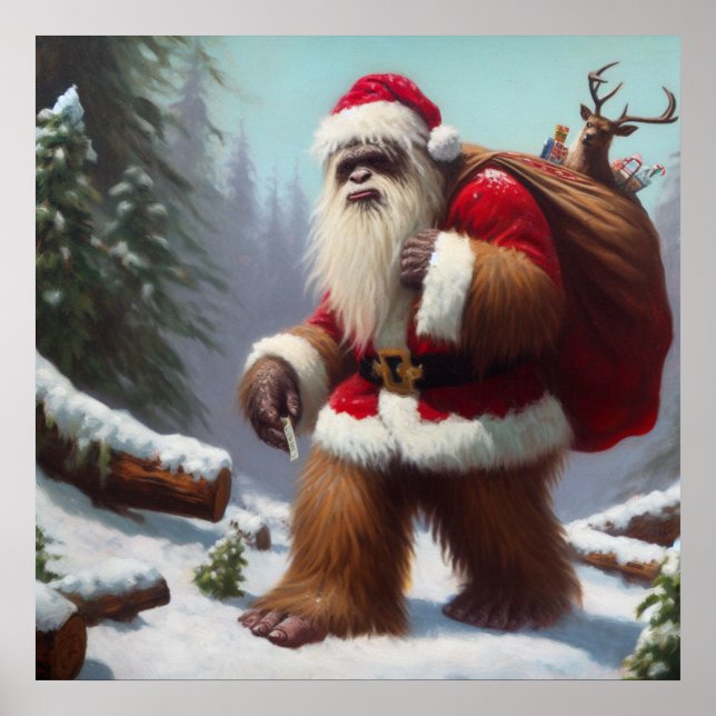 Póster Bigfoot Santa Claus (Frente)