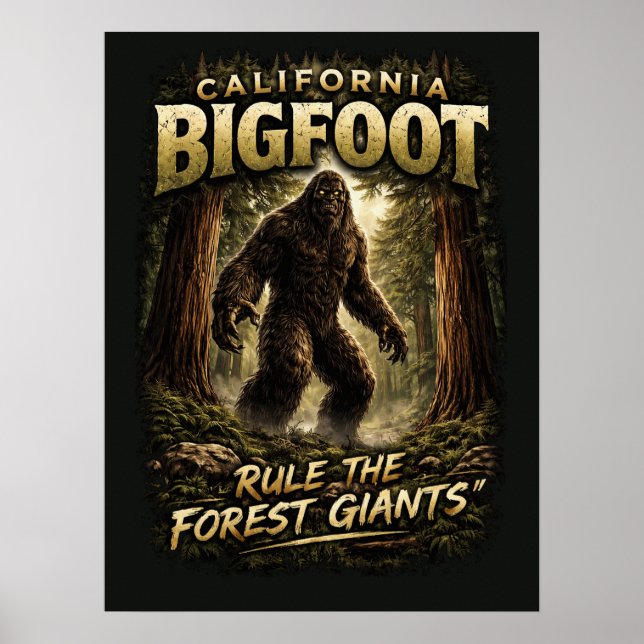 Póster Bigfoot Sasquatch (Frente)