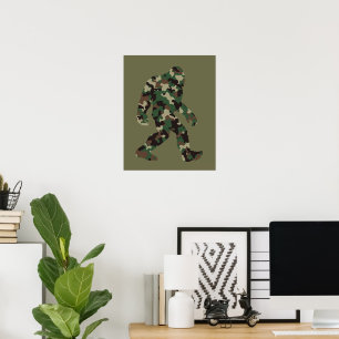Póster Bigfoot Sasquatch Camo